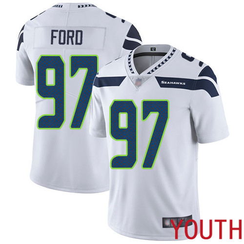 Seattle Seahawks Limited White Youth Poona Ford Road Jersey NFL Football #97 Vapor Untouchable->seattle seahawks->NFL Jersey